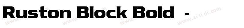 Ruston Block Bold下载字体转换